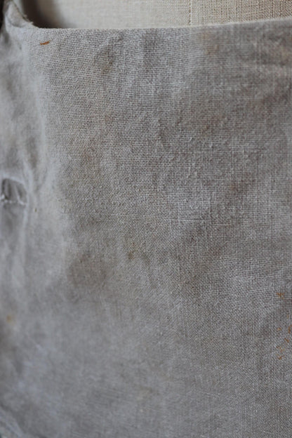Vintage 1930s Swedish military bag - cotton cross shoulder musette - mattornist - stamped