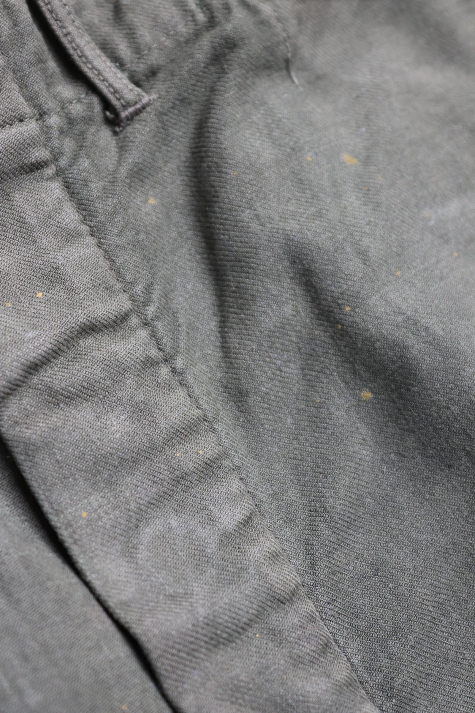 Vintage 1940s 50s Swedish army trousers - military workwear - cotton twill buckle back pants - utility field chore - 37” x 30”