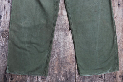 Vintage 1940s 50s Swedish army trousers - military workwear - cotton twill buckle back pants - utility field chore - 40” x 29”