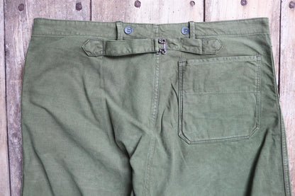 Vintage 1940s 50s Swedish army trousers - military workwear - cotton twill buckle back pants - utility field chore - 40” x 29”