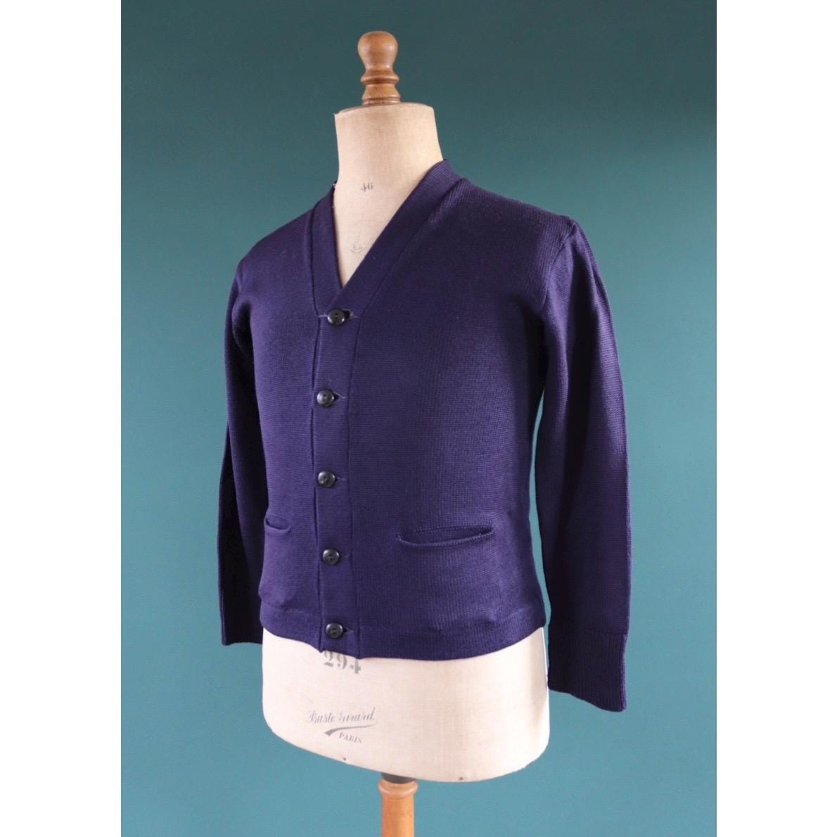 Vintage wool varsity sweater - 1950s knitwear - Ivy style - 36” chest