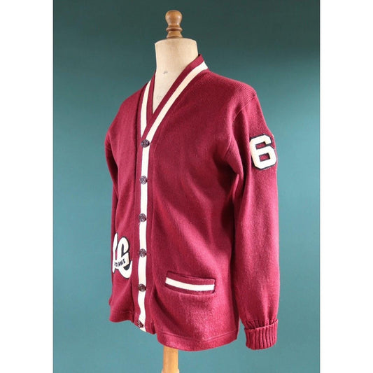 Vintage wool college sweater - varsity knit - 1960s Ivy jumper - 42” chest