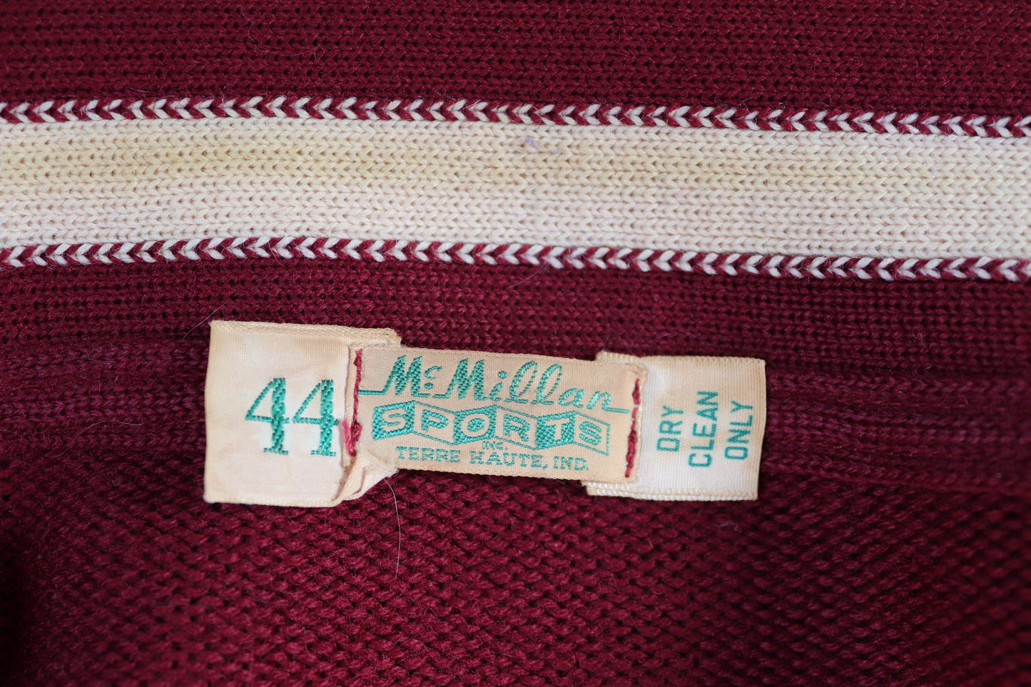 Vintage wool college sweater - varsity knit - 1960s Ivy jumper - 42” chest