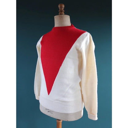 Vintage 1960s college jumper - knitted wool sweater - varsity knitwear - 38” chest