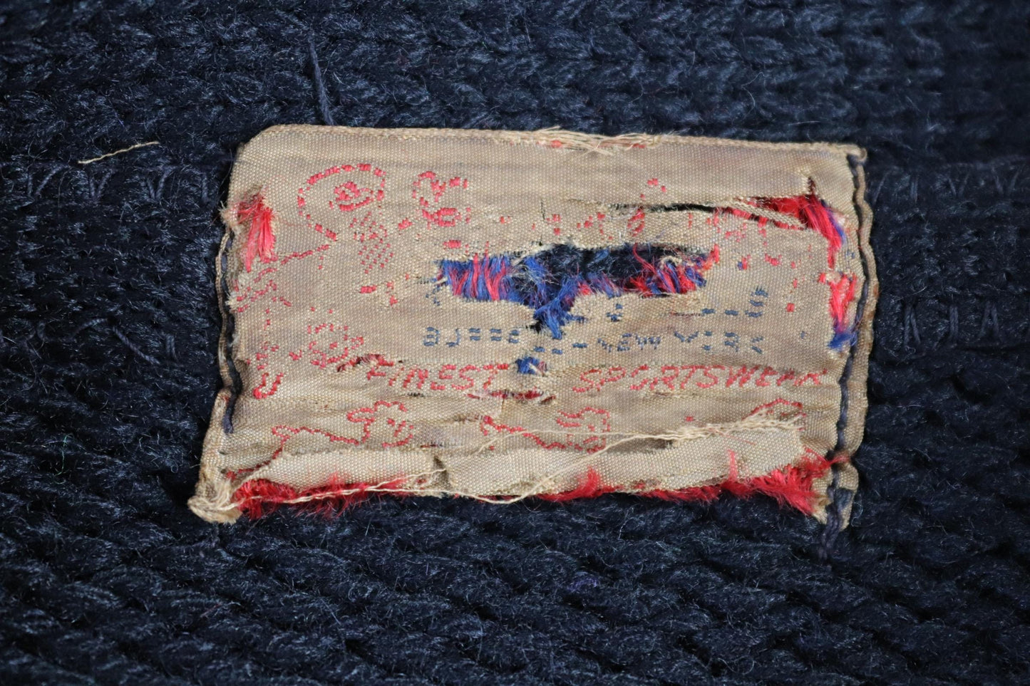 Vintage Princeton sweater - 1940s varsity knit - black wool cardigan - 38” chest