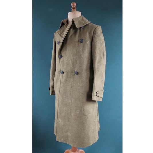 Antique 1910s WW1 wool trench coat - M1917 - antique US army - military greatcoat - doughboy overcoat - 42” chest