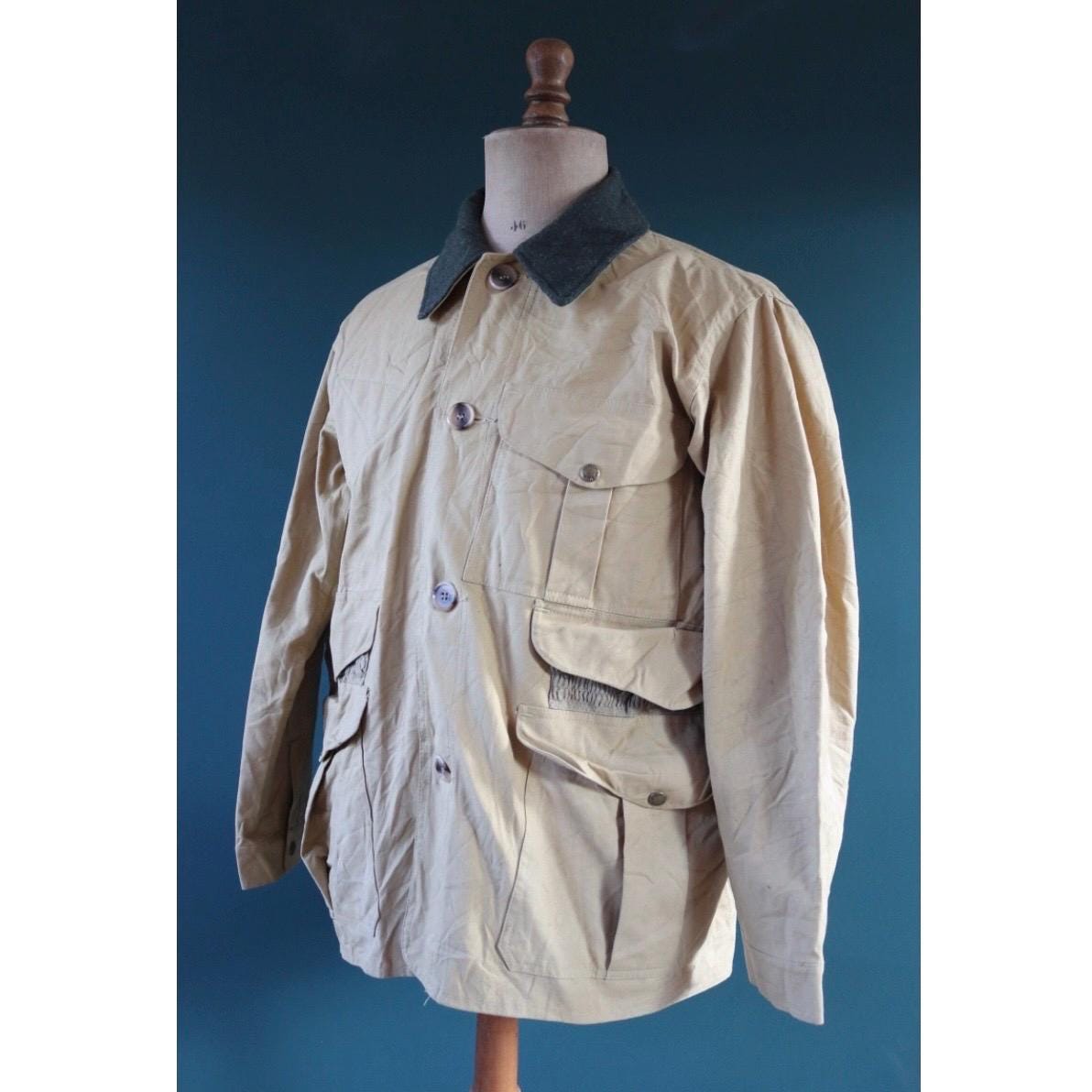 Vintage CC Filson workwear jacket - waxed cotton - tin cloth canvas - waterproof cruiser - 49” chest