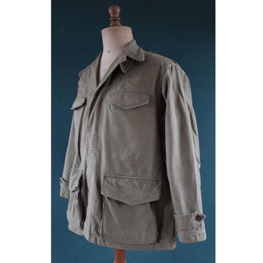 Vintage French M47 army jacket - 1950s military - 44” chest - khaki green