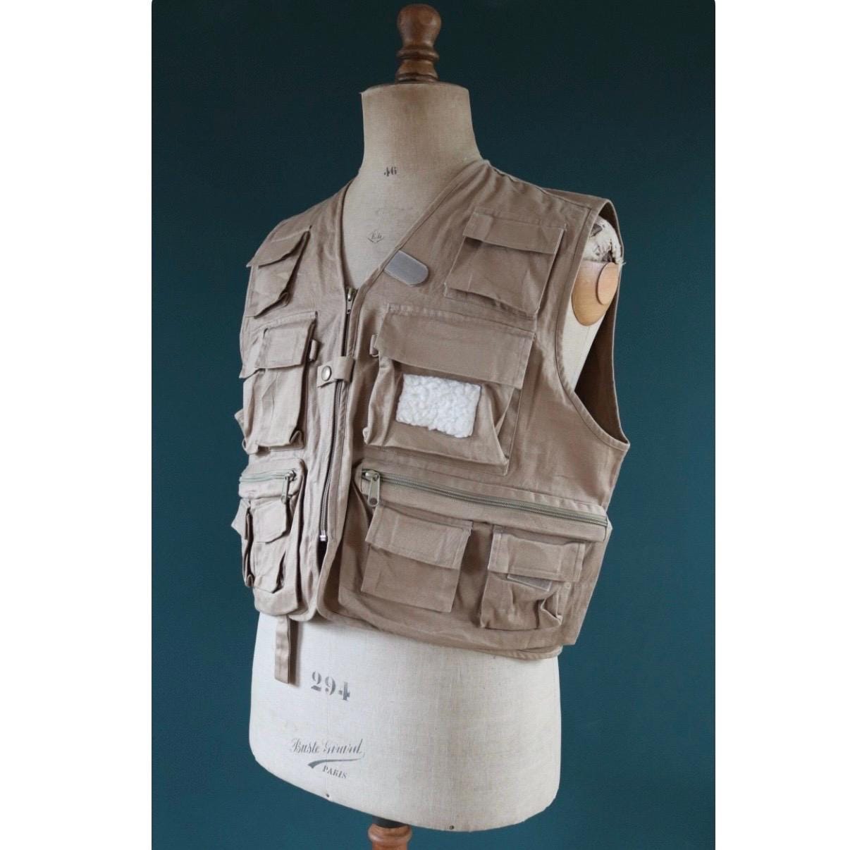 Vintage 1980s 90s fly fishing vest - wading waistcoat - 48" chest