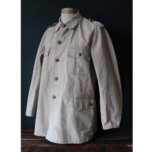 Vintage 1930s 40s Swedish jacket - WW2 military - civil defence workwear - cotton field tunic - 46” chest