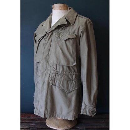 Vintage WW2 US army utility jacket, 1940s military - M43 - olive green - 41” chest