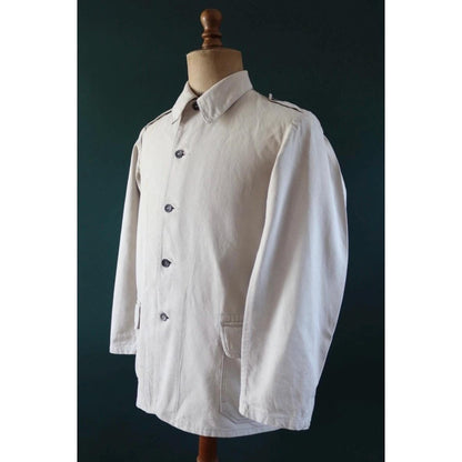 Vintage 1930s 40s workwear jacket - WW2 Swedish military civil defence - army utility cotton tunic - 41” chest
