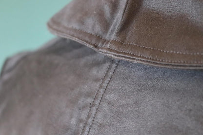 Vintage French black moleskin workwear jacket - 1940s 50s chore coat - deadstock - 41” chest