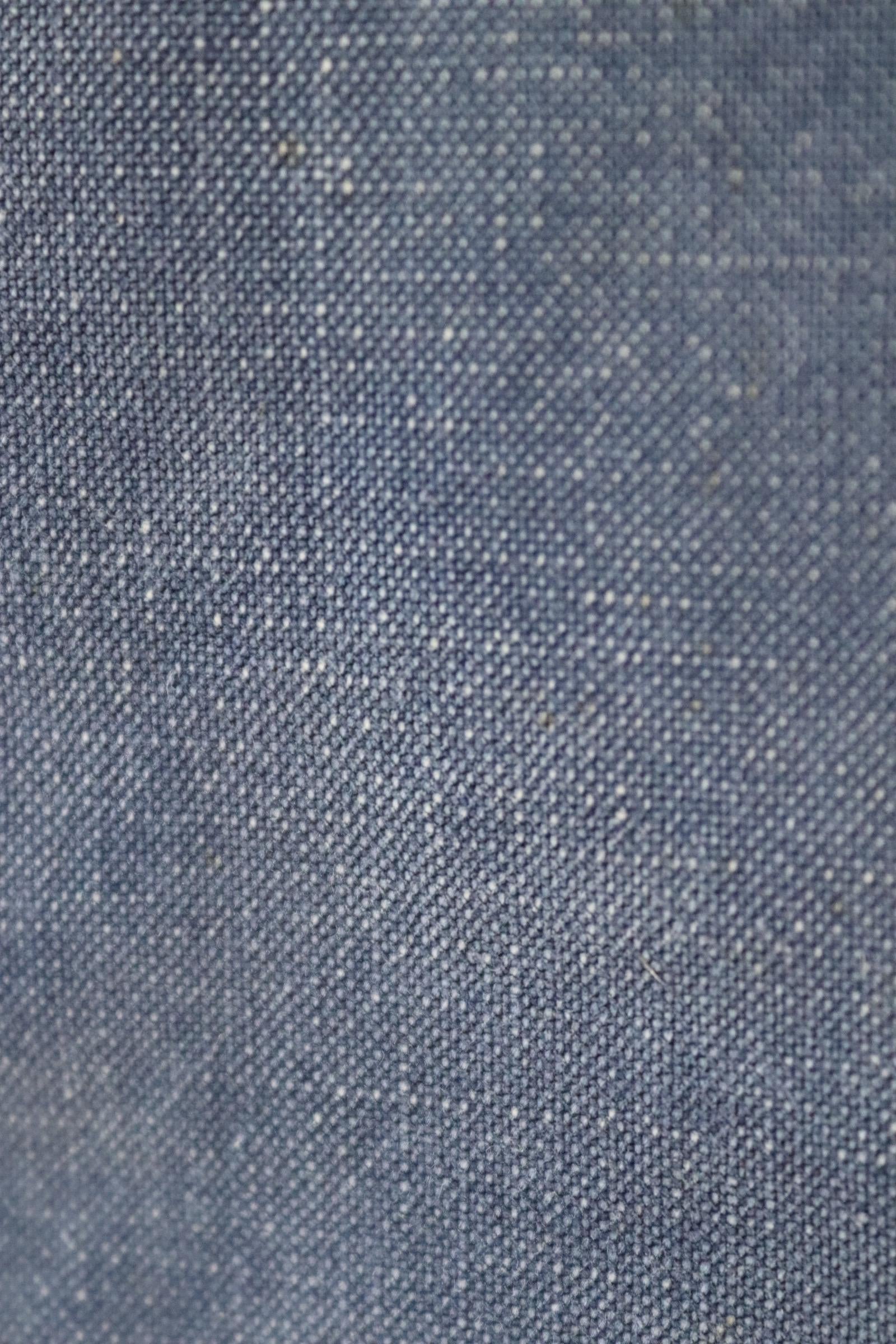 Vintage French workwear smock - 1930s chore shirt - sun faded indigo blue cotton - 40” chest