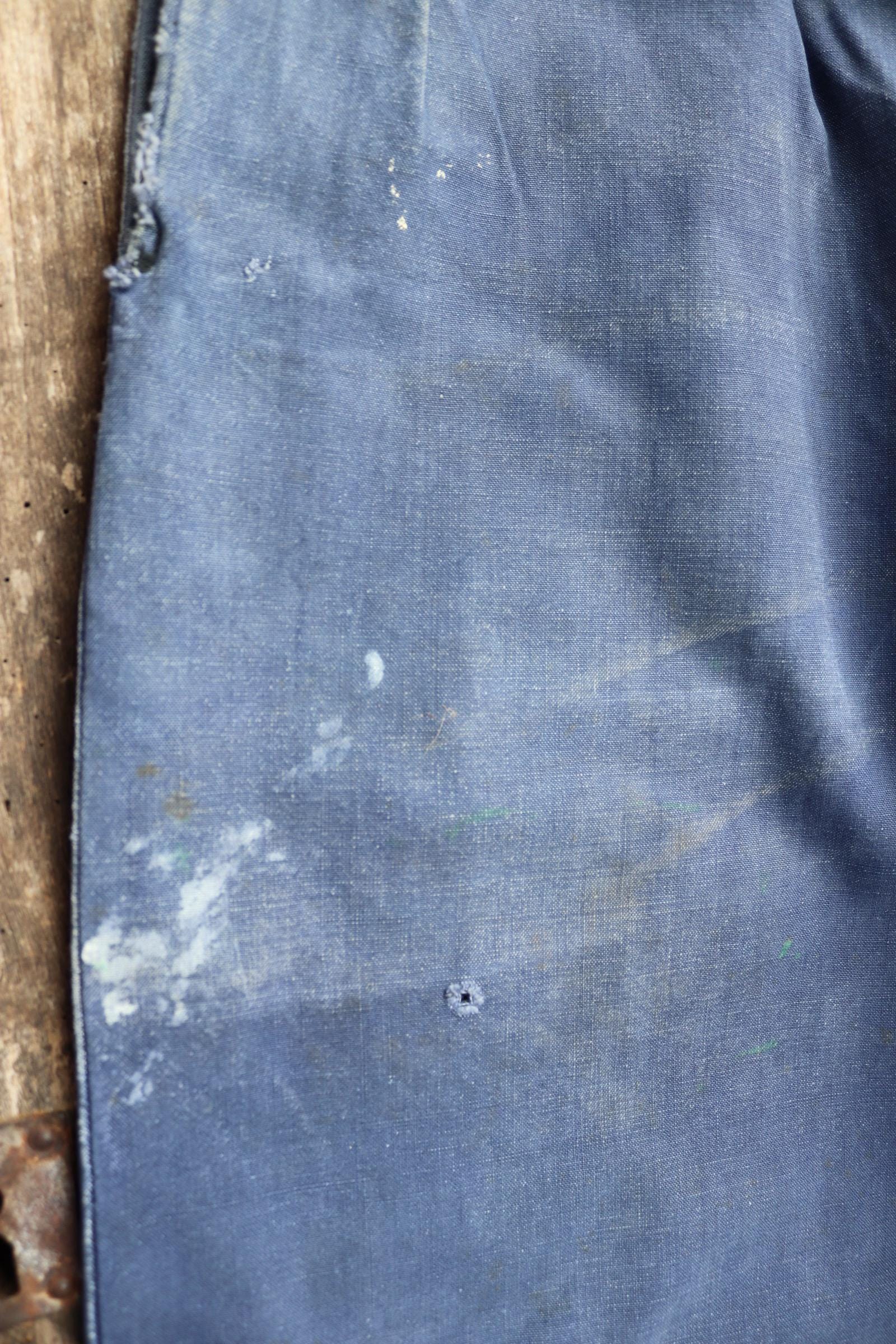 Vintage French workwear trousers - 1930s chore pants - sun faded blue cotton - 29” x 30”
