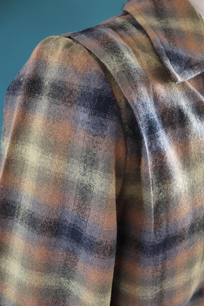 Vintage women’s Pendleton 49er jacket - autumn colours - 1950s plaid wool - 48" chest