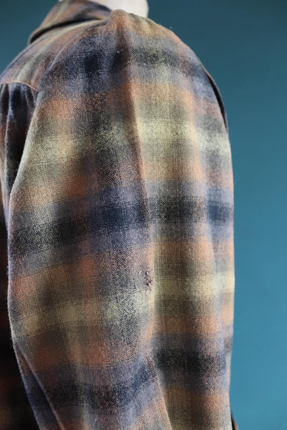 Vintage women’s Pendleton 49er jacket - autumn colours - 1950s plaid wool - 48" chest