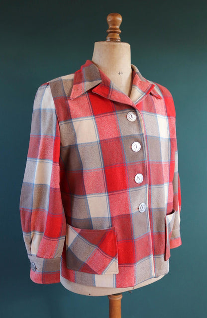 Vintage 1950s 60s wool 49er jacket - womens Pendleton - 46" chest