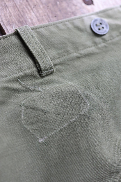 Vintage Swedish workwear trousers - utility chore pants - buckle back - 36” x 30”