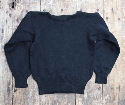 Vintage varsity sweater - knitted wool jumper - preppy style - 1960s knitwear - 36” chest