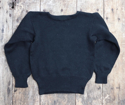 Vintage varsity sweater - knitted wool jumper - preppy style - 1960s knitwear - 36” chest