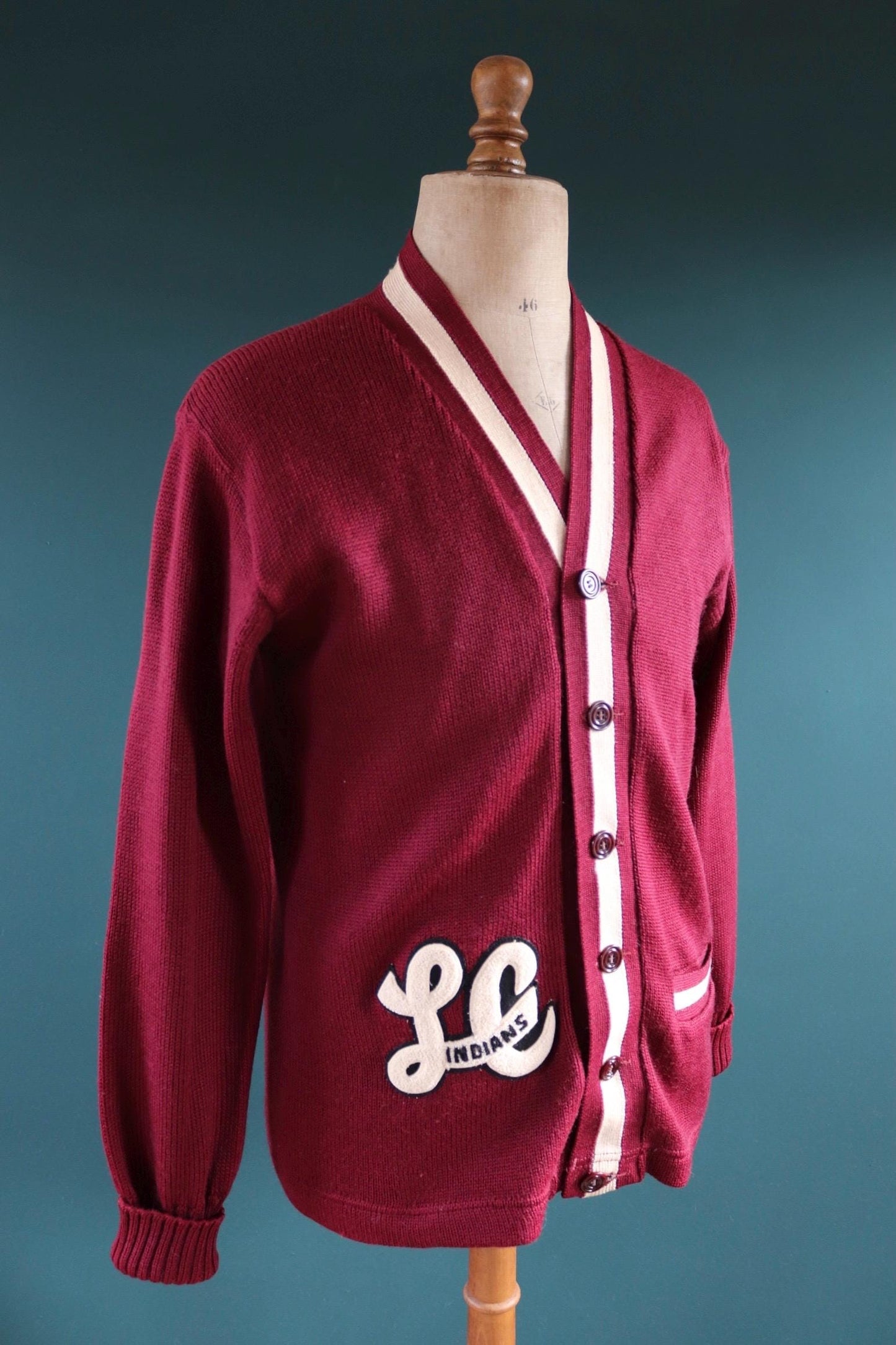 Vintage wool college sweater - varsity knit - 1960s Ivy jumper - 42” chest