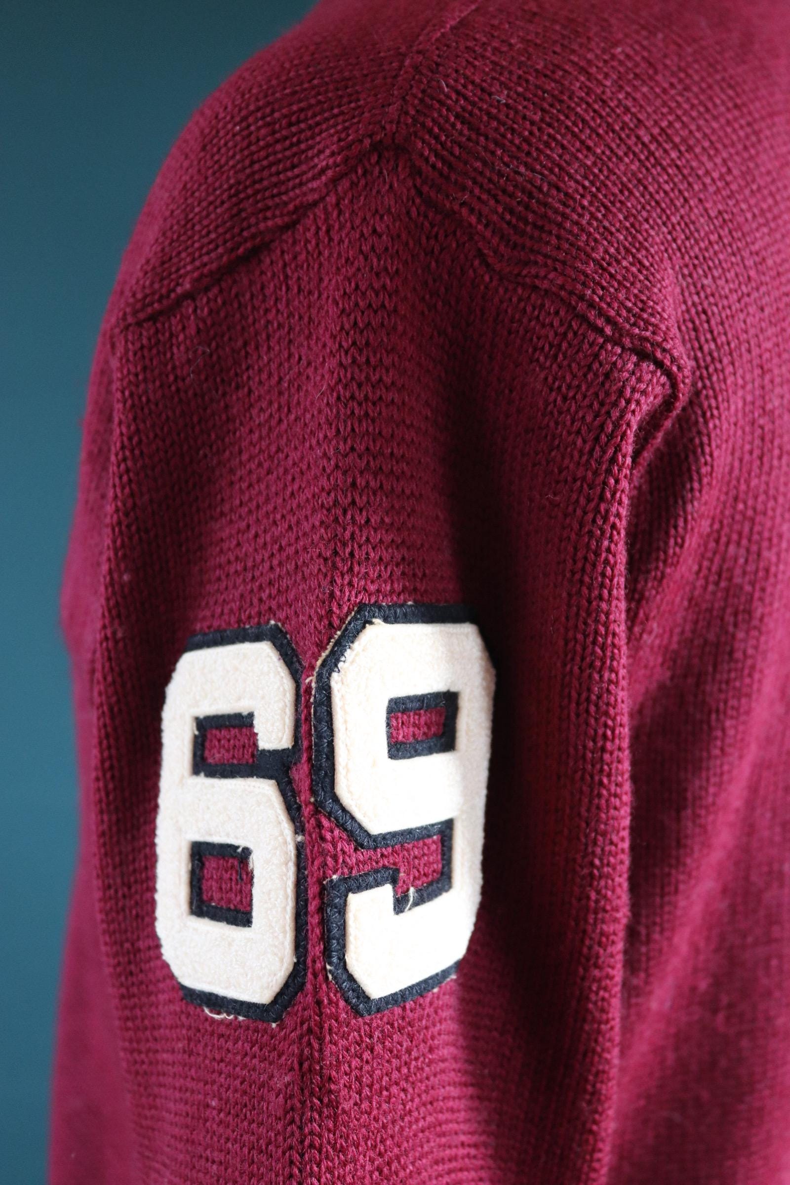 Vintage wool college sweater - varsity knit - 1960s Ivy jumper - 42” chest