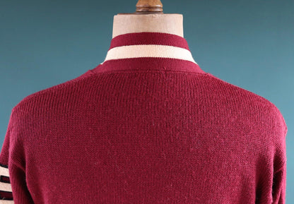 Vintage wool college sweater - varsity knit - 1960s Ivy jumper - 42” chest