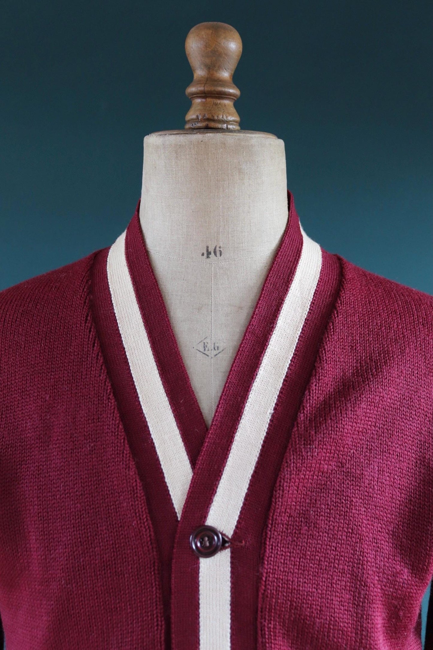 Vintage wool college sweater - varsity knit - 1960s Ivy jumper - 42” chest