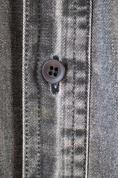 Vintage 1990s Wrangler Brushpopper shirt - faded black - Western - 52" chest