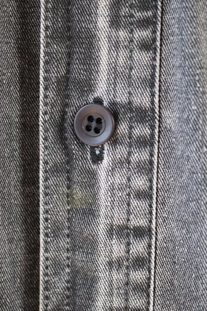 Vintage 1990s Wrangler Brushpopper shirt - faded black - Western - 52" chest