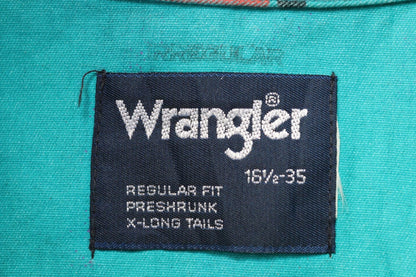 Vintage 1990s Wrangler Brushpopper shirt - Aztec print - Western - 49" chest