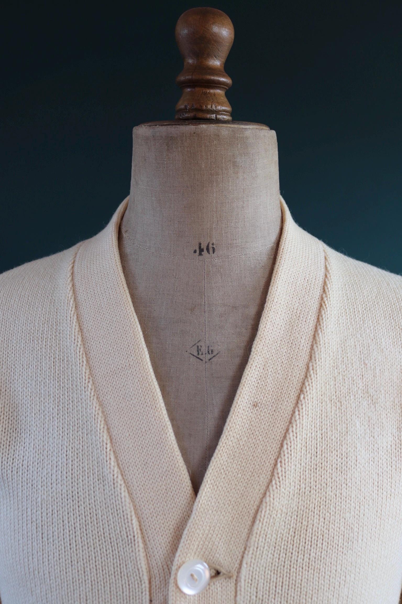 Vintage 1960s wool cardigan - varsity sweater - chenille patch - 38” chest