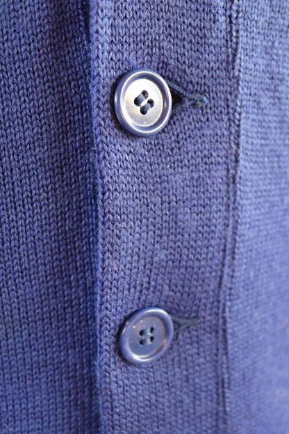 Vintage 1960s wool varsity sweater - knitted cardigan - chenille patch - 38” chest