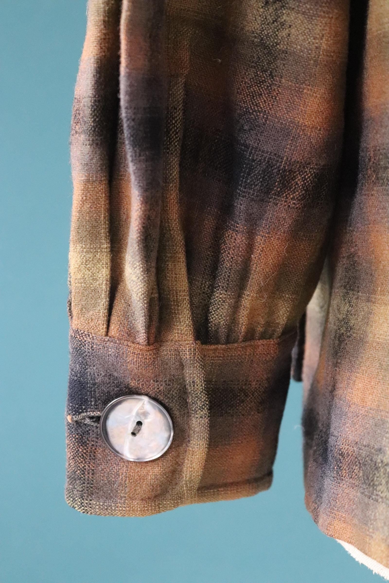 Vintage women’s Pendleton 49er jacket - autumn colours - 1950s plaid wool - 48" chest