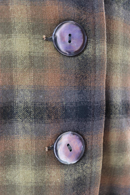 Vintage women’s Pendleton 49er jacket - autumn colours - 1950s plaid wool - 48" chest