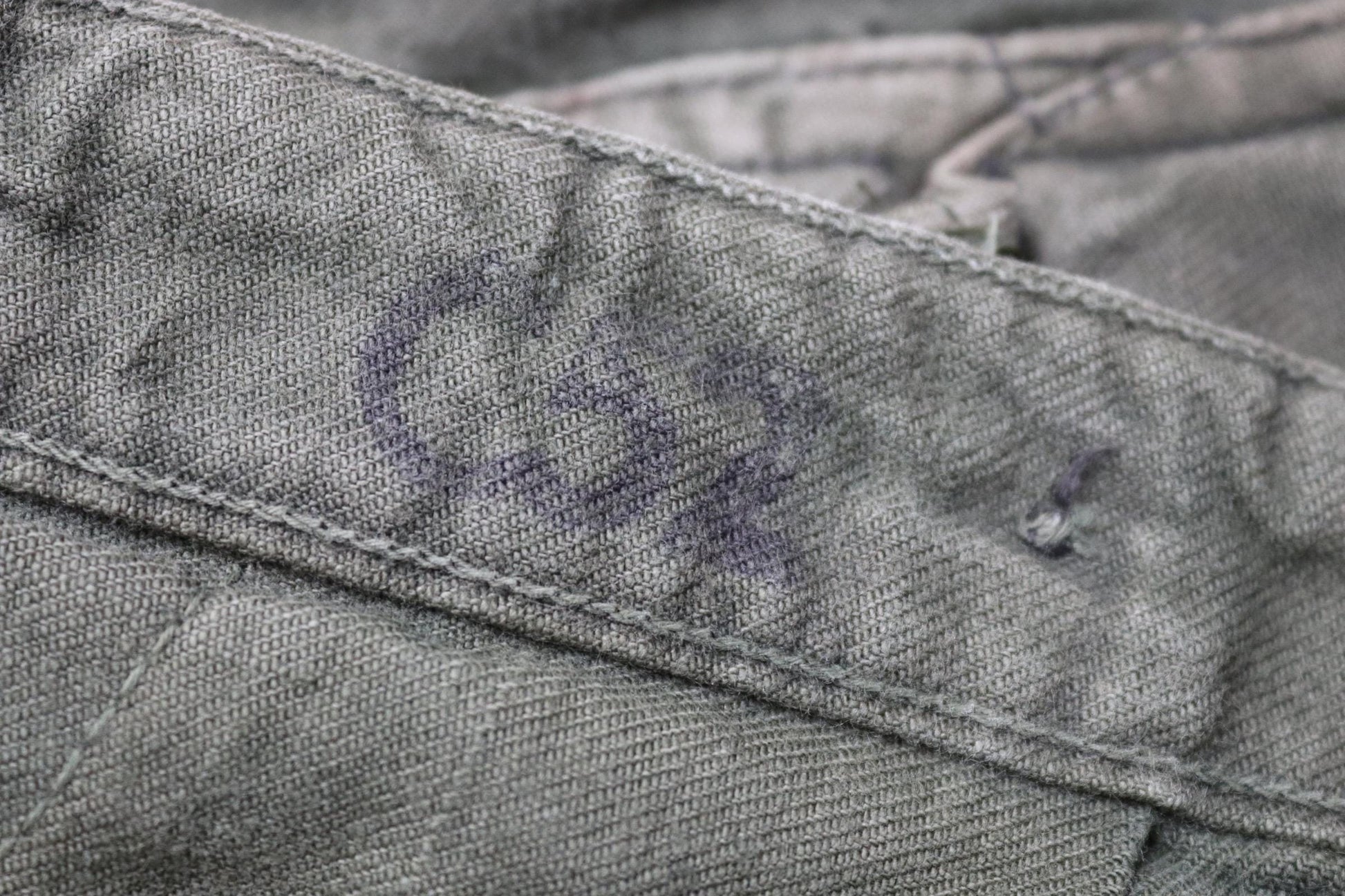 Vintage Swedish military workwear trousers - buckle back - utility pants - 36" x 31"