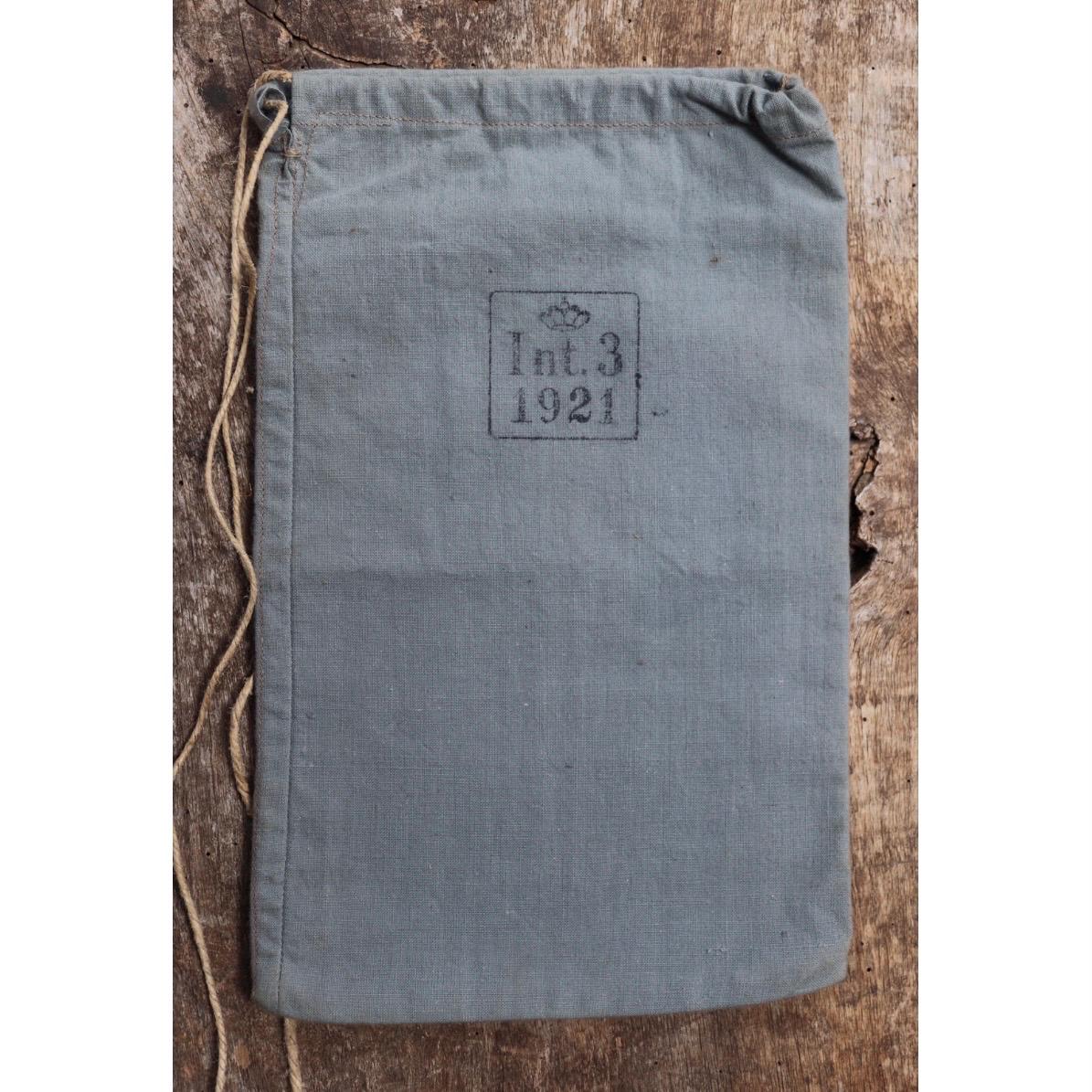 Antique cotton bag - 1920s Swedish military pouch - LARP - Ren Faire