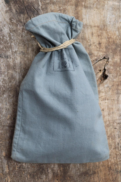 Antique cotton bag - 1920s Swedish military pouch - LARP - Ren Faire