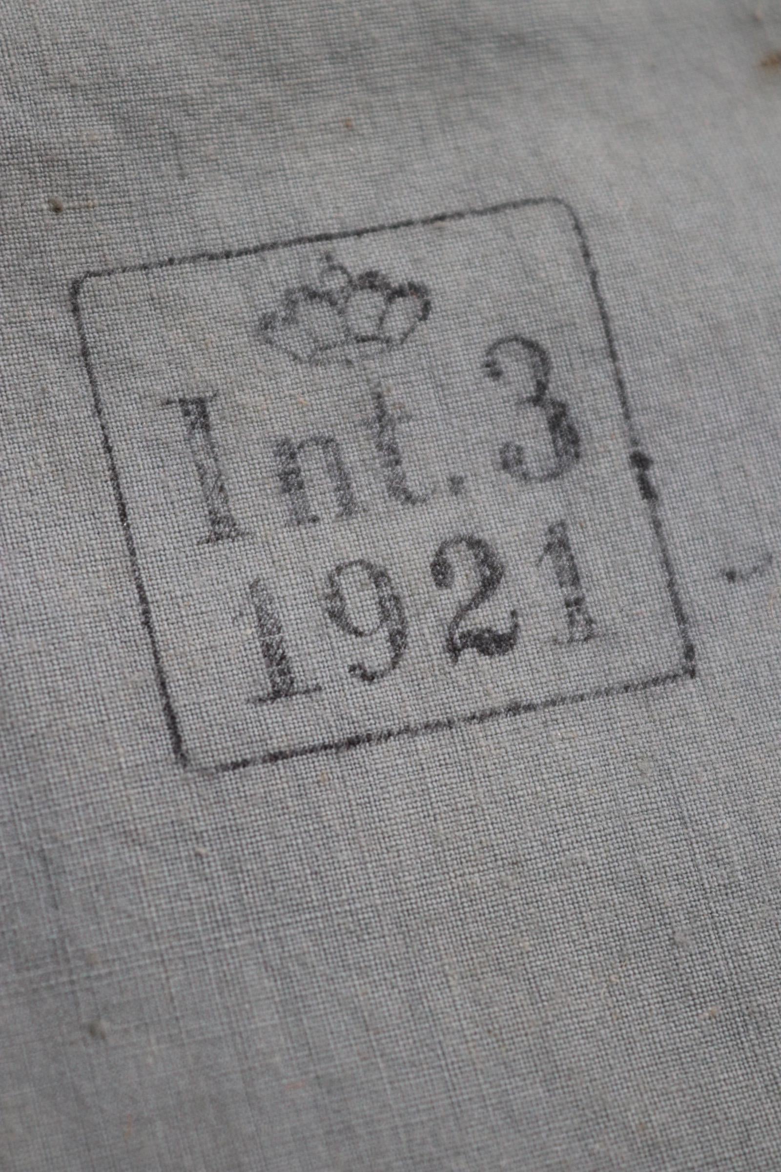 Antique cotton bag - 1920s Swedish military pouch - LARP - Ren Faire