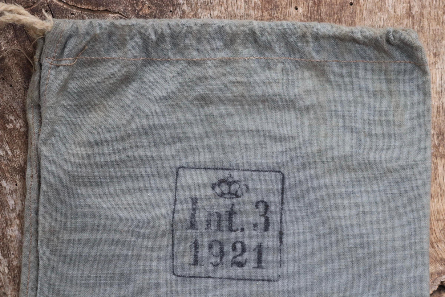 Antique cotton bag - 1920s Swedish military pouch - LARP - Ren Faire