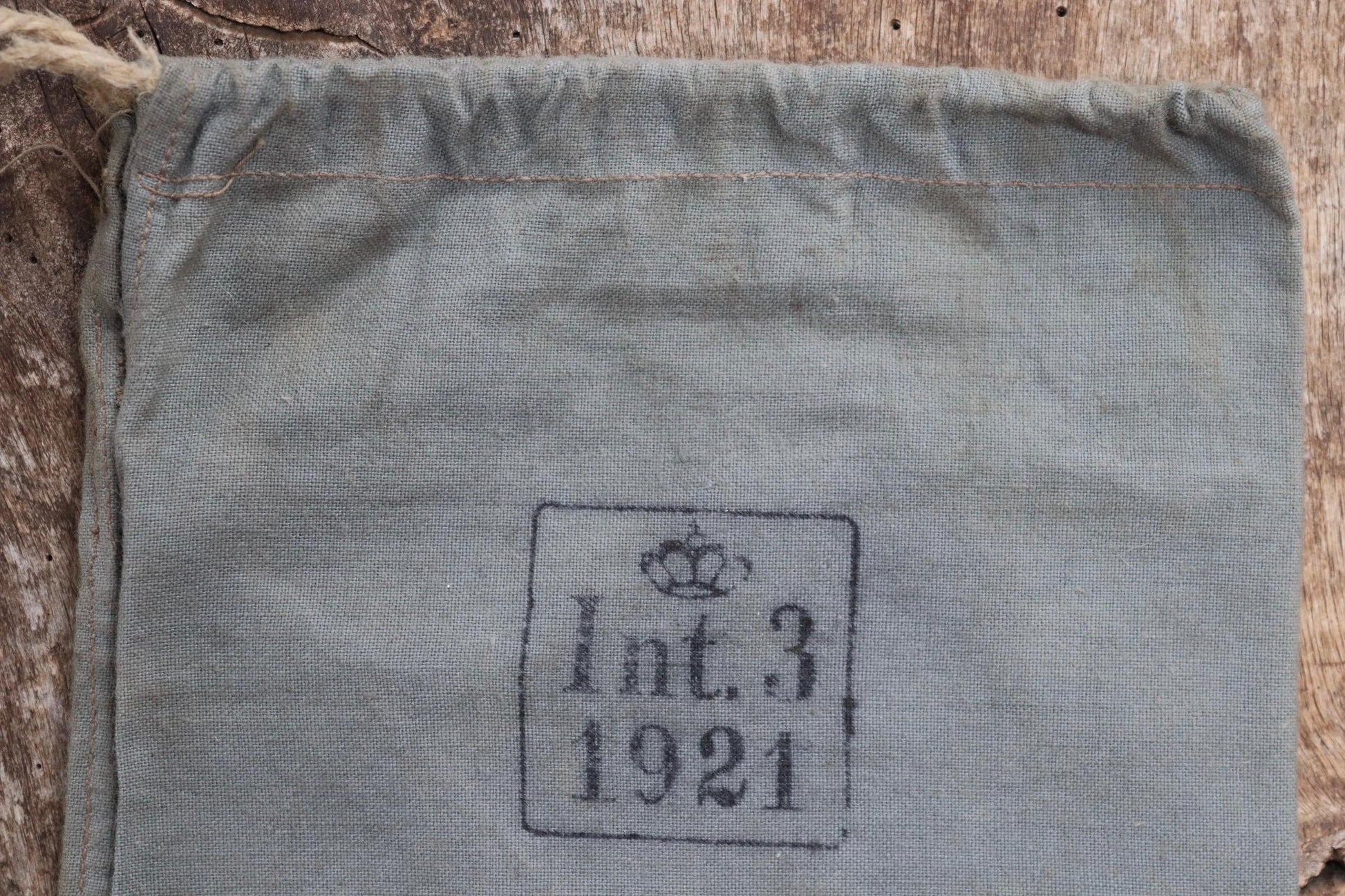 Antique cotton bag - 1920s Swedish military pouch - LARP - Ren Faire