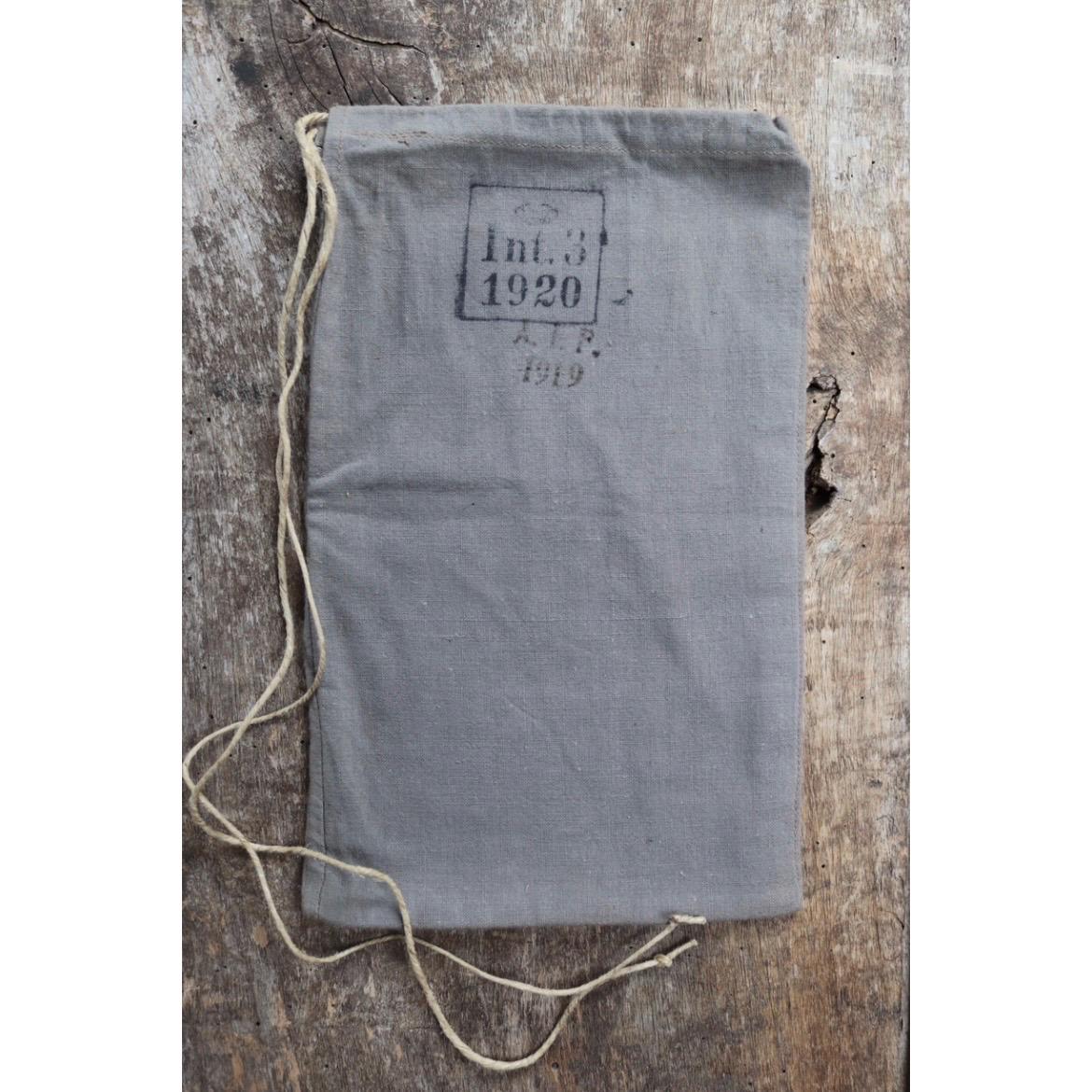 Antique cotton bag - 1920s Swedish military pouch - LARP - Ren Faire