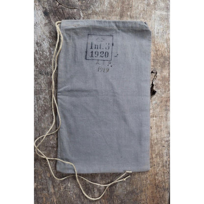 Antique cotton bag - 1920s Swedish military pouch - LARP - Ren Faire