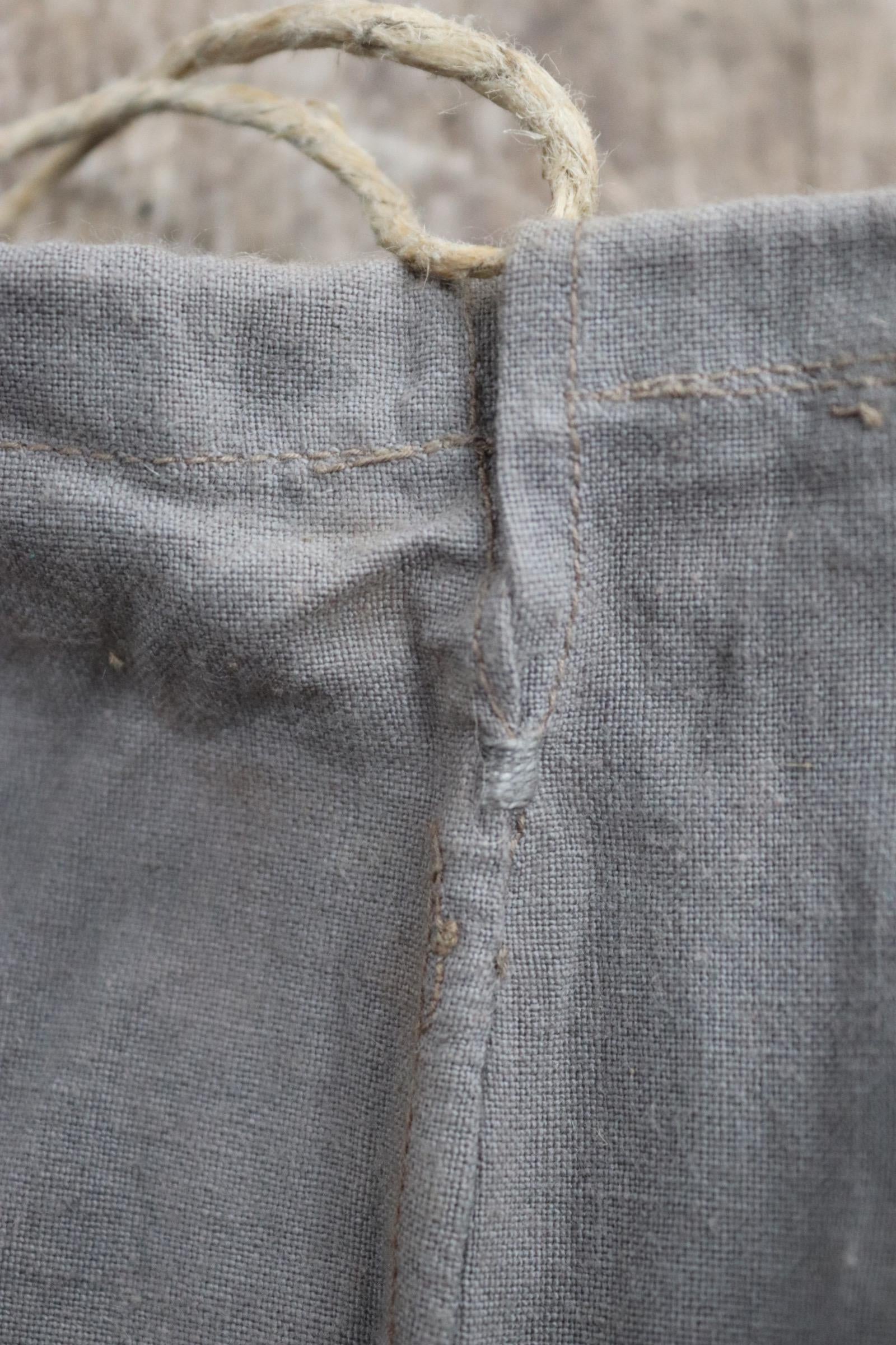 Antique cotton bag - 1920s Swedish military pouch - LARP - Ren Faire