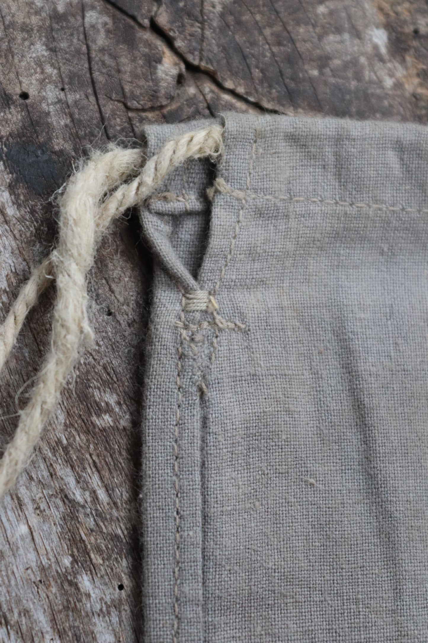 Antique cotton bag - 1920s Swedish military pouch - LARP - Ren Faire