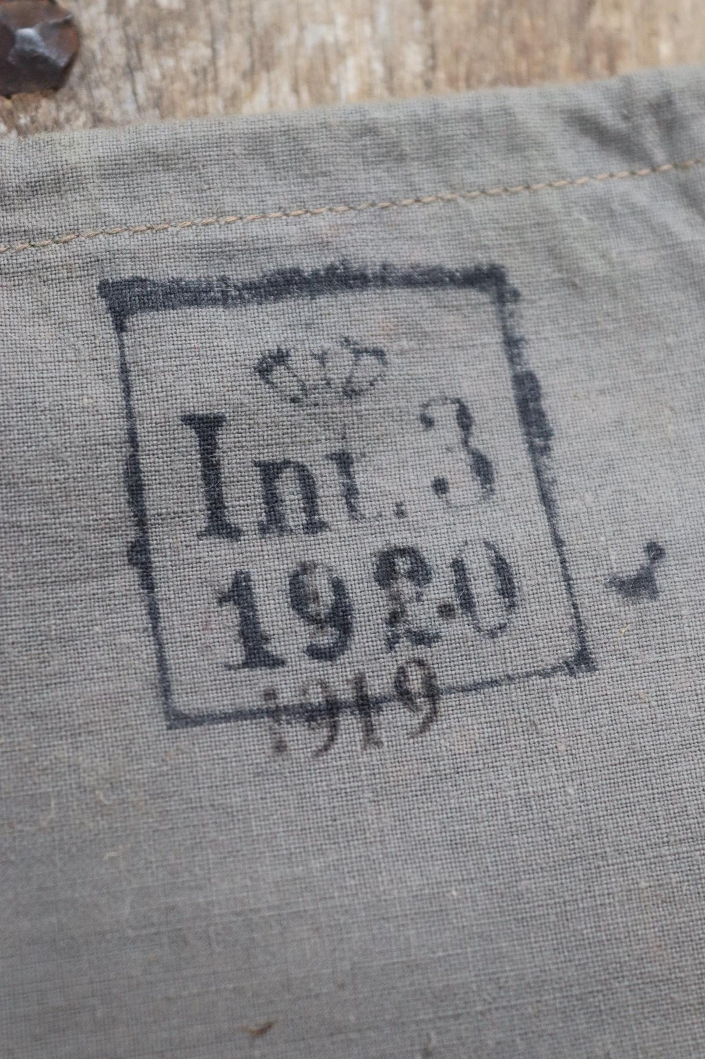 Antique cotton bag - 1920s Swedish military pouch - LARP - Ren Faire