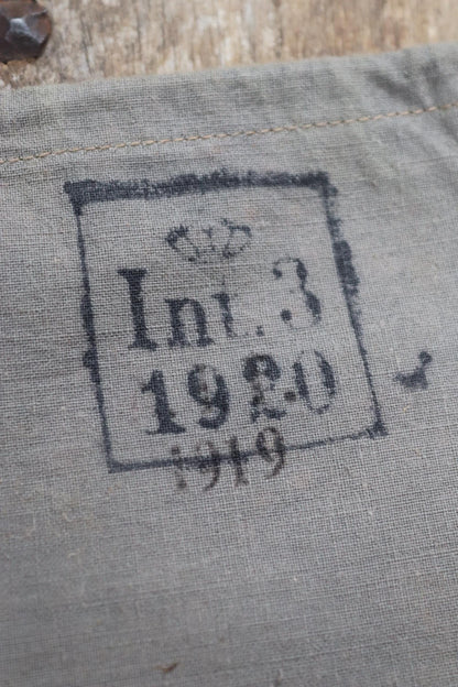 Antique cotton bag - 1920s Swedish military pouch - LARP - Ren Faire