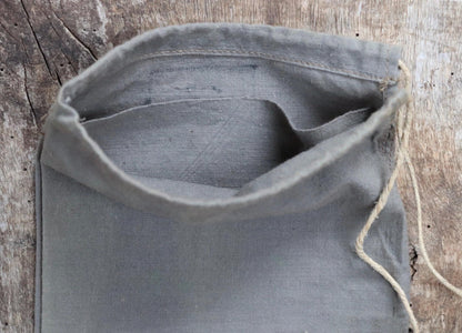 Antique cotton bag - 1920s Swedish military pouch - LARP - Ren Faire