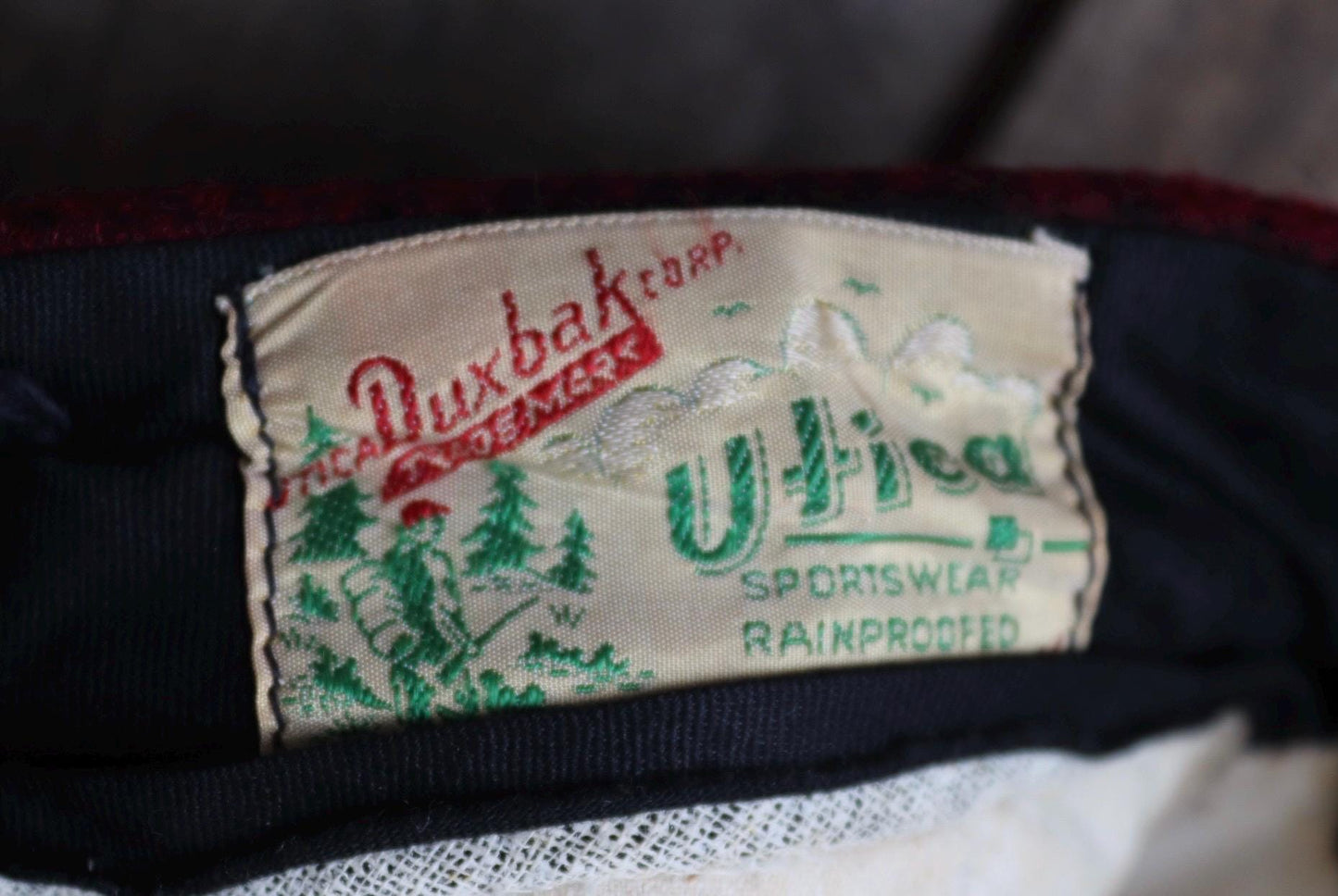 Vintage 1940s Duxbak wool pants - plaid hunting trousers - winter breeches - suspender buttons - 33" x 31"